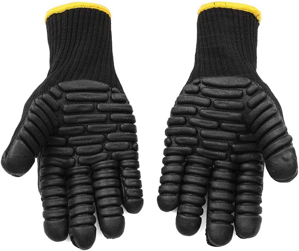 SEGRJ Working Gloves Anti Vibration Shock Resist Absorbing Thicken Safety Mechanic Breathable Five Fingers Protective for Cycling
