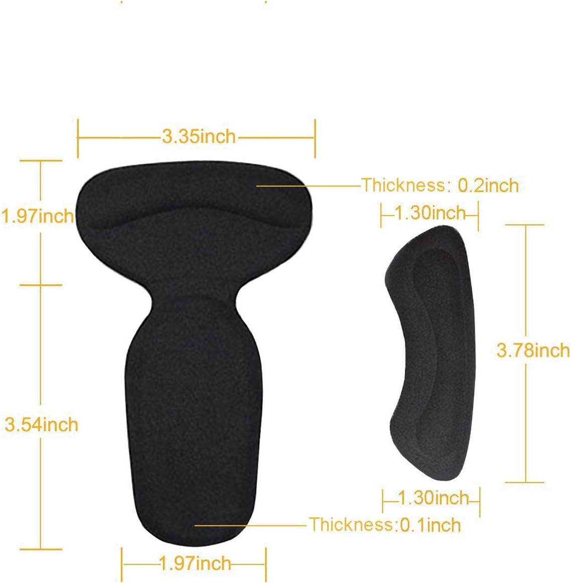 Heel Cushion Inserts, Reusable Soft Shoe Inserts Heel Cushion Pads Self-Adhesive Foot Care Protector Grips Liners Loose Shoes - Heel Pain Relief Bunion Callus Blisters- 6 Pairs: Health & Personal Care
