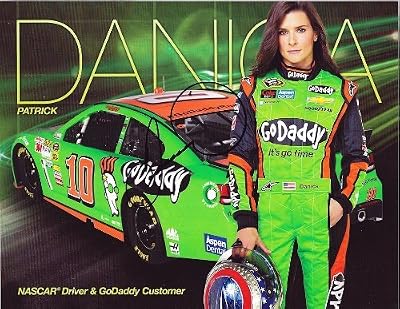 AUTOGRAPHED 2014 Danica Patrick #10 GODADDY RACING (Stewart-Haas) 9X11 SIGNED NASCAR Hero Card w/ COA