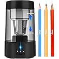 ZMOL Electric Pencil Sharpener for Colored Pencils, Rechargeable Hands-Free Pencil Sharpeners,Fully Automatic Robot Pencil Sharpener, Auto in & Out, Pencil Sharpener for Kids Home
