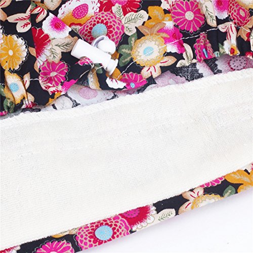 YOOBNG Women Scrub Bouffant Hat Cap Adjustable Classic Beauty Print Floral Cute One Set - Thumbnail 4