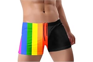 Men's Swim Truncks Classic Patchwork Board Shorts Quick-Drying Swimsuits Stretch Square Leg Swim Briefs Surf Outfits
