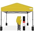 Best Choice Products 12x12ft 1-Person Setup Pop Up Canopy Tent Instant Portable Shelter w/ 1-Button Push, Case, 4 Weight Bags - Yellow
