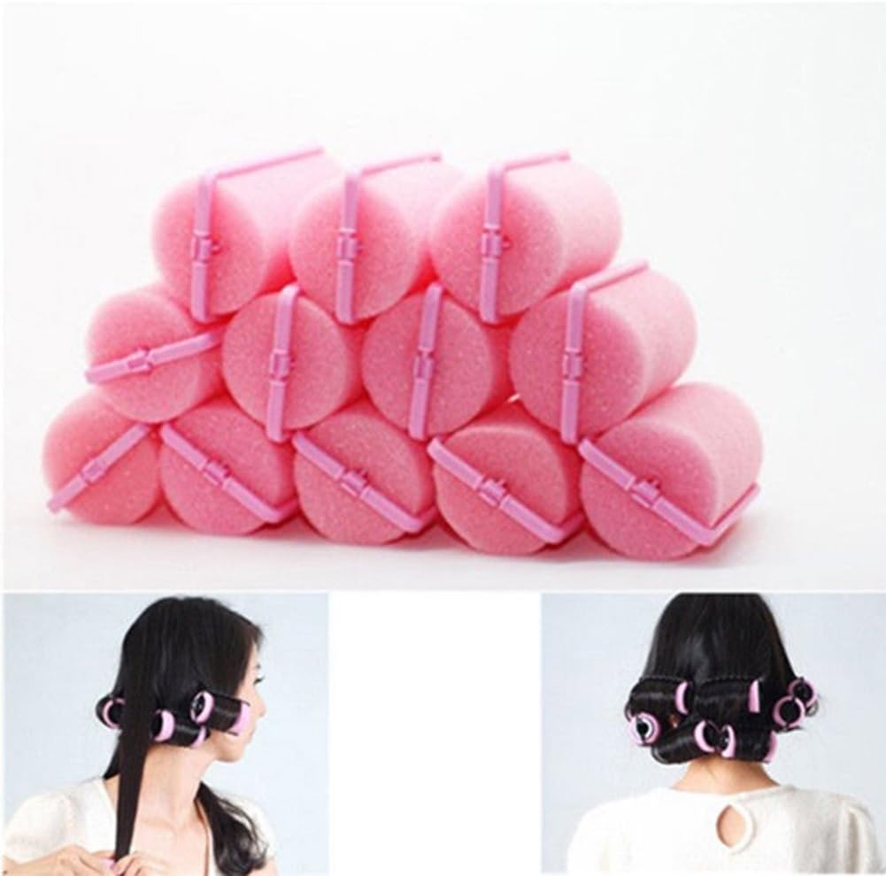 12Pcs/Bag Magic Sponge Foam Cushion Hair Styling Rollers Curlers Twist Tool