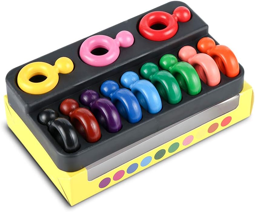 Bukm Kleinkinder Wachsmalstifte, 12 Farben Ring Handflächengriff