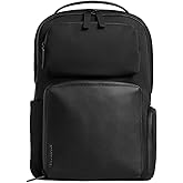 Troubadour Matrix Backpack &ndash; 20L Capacity, Water-Resistant, Microfibre Lining, Ergonomic Straps, Recycled Polyester and Vegan Leather Trim &ndash; Black