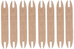 LoveinDIY Unfinished Wooden Weaving Shuttle, Beech Wood Weaving Shuttle DIY Sweater Scarf Tapestry Weaving Accessories (8-Packs)