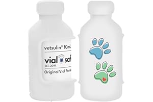 VIAL SAFE | The Most Trusted Insulin Vial Protector Case/Sleeve for Diabetes | Never Risk Breaking an Insulin Bottle | Fits 10mL Humalog, Humulin, NovoLog, NovoRapid, Novolin | 2-Pack, Paw Prints