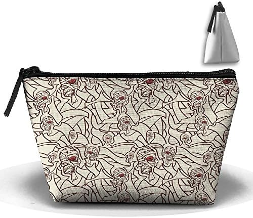 PLKSDAE Mummy Zombie Pattern Cosmetic Bag Pencil Case Receive Bag Pencil Bag Durable Pouch Zipper Big Capacity Travel Makeup Organizer Bag