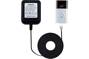 SHMDSO Doorbell Power Supply 18V Doorbell Transformer 18V500MA Adapter Compatible with Eufy Google Nest WYZE Eufy Blink Ring Video Doorbell Power Adapter (16.5 feet Black)