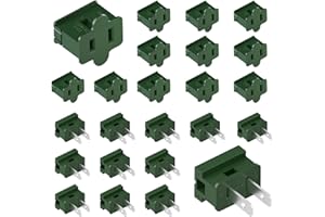 STARELO 24PCS Green Male and Female Vampire Plugs,Holiday Zip Cord Male and Female Plugs,Suitable for Christmas and Halloween,UL Listed.(STP1)