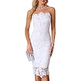Cololura Women Elegant Floral Lace Sexy Off Shoulder Evening Gown Party Cocktail Bodycon Midi Dress