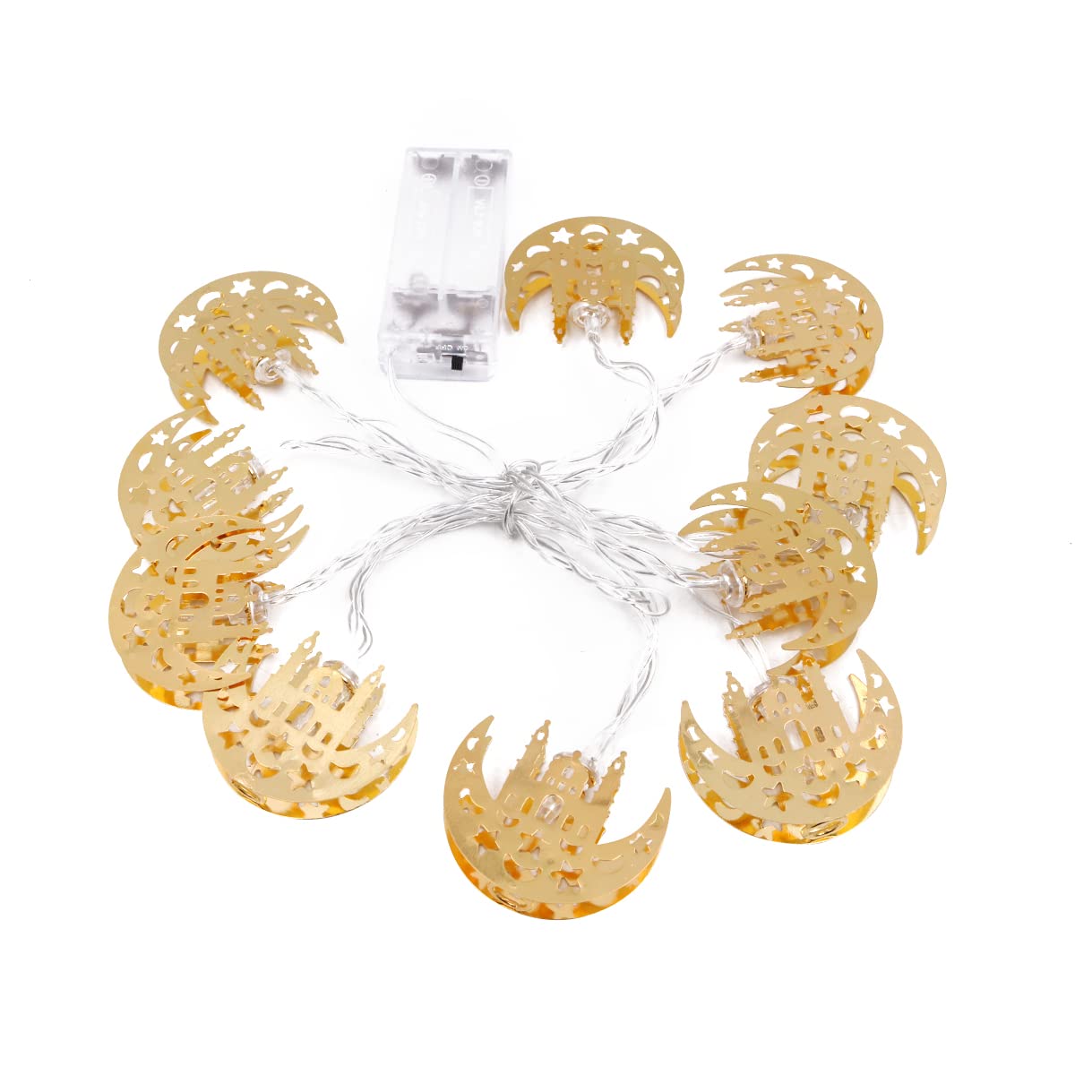 Tiardey 65inch Ramadan String Lights Party Light Decoration Fairy String Lights LED Ramadan Lamp for Festival - White