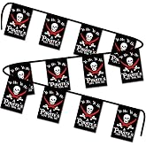 Classic Creepy Crossbone Pirate Flags - Scream Jolly Roger Banner for Indoor &amp; Outdoor Hanging Decorations - Halloween Party Supplies &amp; Home Decor