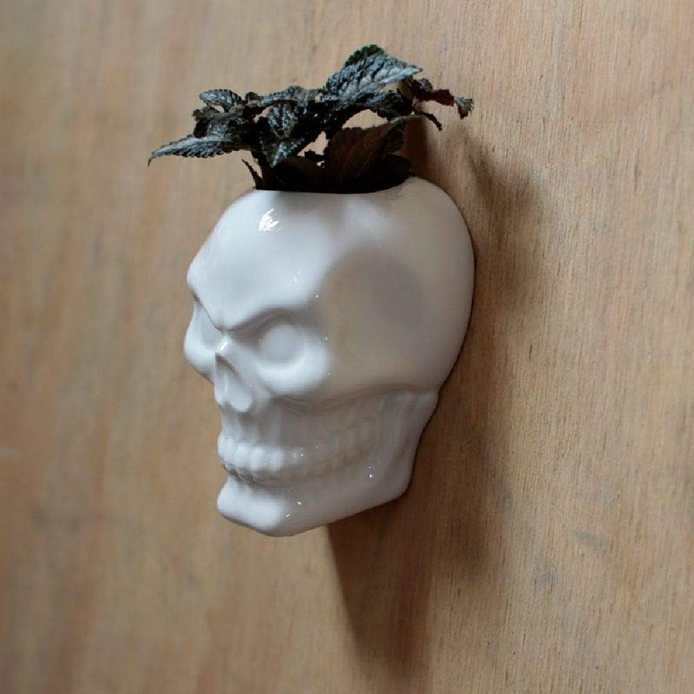 Ceramic Skull Garden Wall Planter, Multicolored - Image 3
