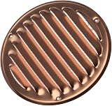 EUROPLAST Ø125mm 5in Copper Round Air Vent Grille with Insect Mesh view 7