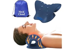 Neck Cloud - Cervical Traction Device, Neck Cloud for Hump, Cervical Neck Traction Device, Neck and Shoulder Relaxer,Neck Stretcher Cervical Traction for Tmj Pain Relief (Dark Blue)