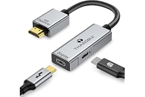 THANDBLE HDMI to USB C Adapter 4K60Hz, Unidirectional HDMI Male (Source) to USB C Female (Display) for Portable Monitor, AR Glasses XREAL One/Air 2 Pro/VITURE Pro/Rokid, PS4/5, Xbox, Switch, ROG Ally