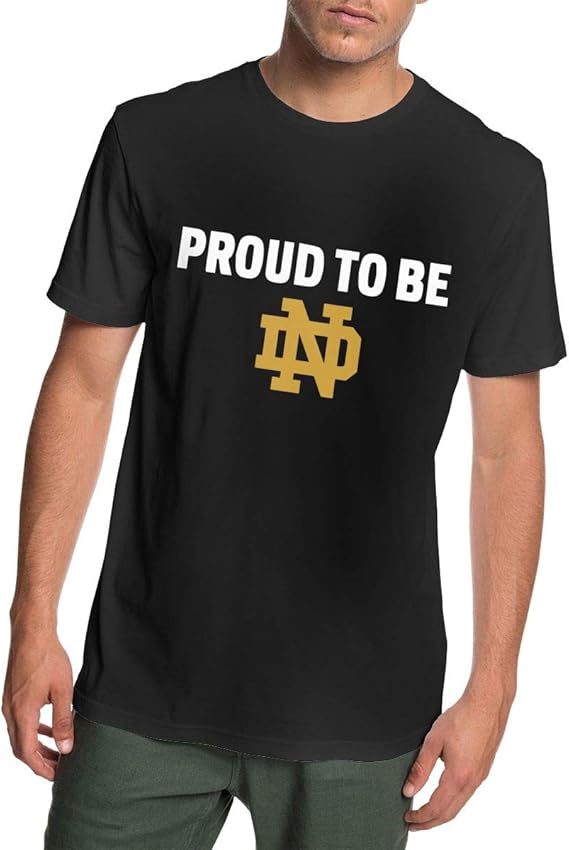 Men's University of Notre Dame Nd Logo Cotton Clothes Short Sleeve T Shirt Cool Tee Tank 