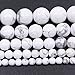 JARTC AAAA Natural Stone Beads White Howlite Turquoise Round Loose Beads For Jewelry Making 15