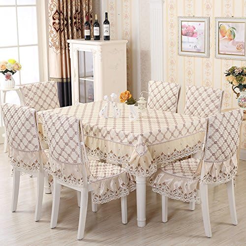 European style Lace Lace Chair cover,Fabric Household Kitchen Decoration Chair cover 1 pc-B