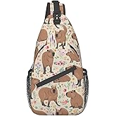 Capybara Gifts Women's Crossbody Sling Backpack Travel Chest Purse Hiking Shoulder Bag For Men Gym Climbing Cycling