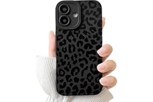 NITITOP Compatible with iPhone 16 Case Cute Vintage Leopard Print Design for Women Girls Men Boys Aesthetic Cheetah Soft TPU 