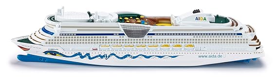 SIKU 1720, Kreuzfahrtschiff AIDAluna, 1:1400, Metall/Kunststoff, AIDA-Optik, Nicht schwimmfähig