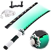 LMSWIGU 40 Inch Light Up Katana Sword, Rechargeable LED Plastic Samurai Sword Replica with Belt & Display Stand, Cosplay Prop for Anime Fans, Halloween Costume Accessory