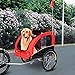 Giantex 2-in-1 Pet Dog Stroller W/Hitch, Suspension, Safety Flag and Reflectors, Dog Bike Trailer, Red