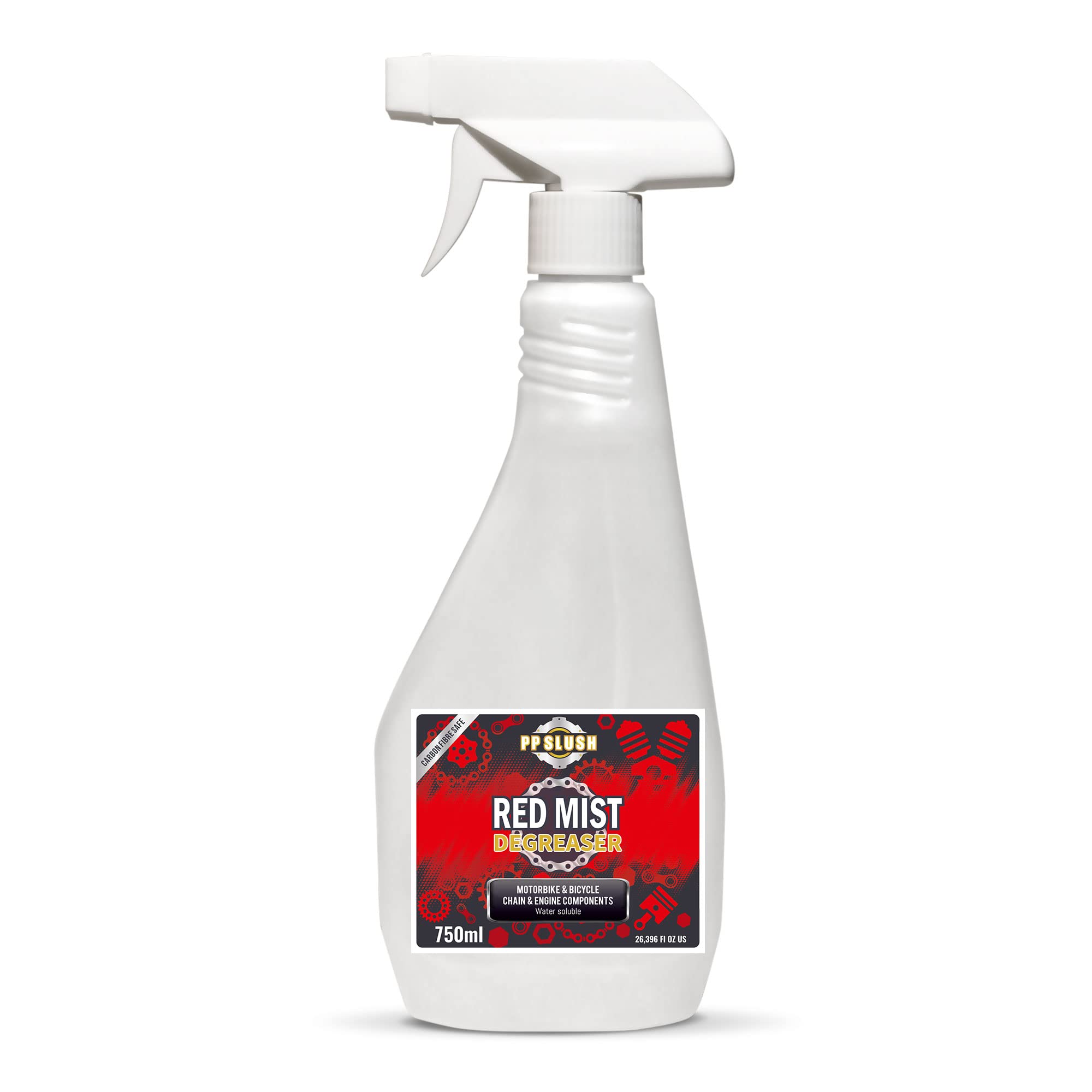 PP-SLUSH Red Mist All Purpose Cleaner Degreaser for Oil Dirt Chain Cleaning Chain Bike Bicycle Motorbike and Other components - 750ml