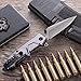Pocket Folding Spring Assisted Knife - Portable Stainless Steel Locking Folder - Survival Compact Liner Lock Knife with Glass Breaker - Super Sharp Blade Knife for EDC Defense - Grand Way 6698 TN