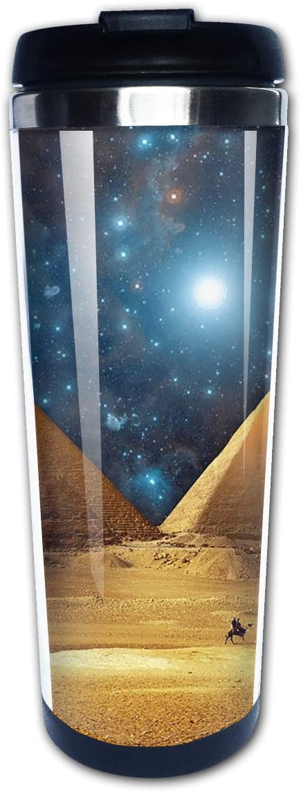 Markui Travel Coffee Mug Pyramids of Egypt Stainless Steel Insulated Coffee Cup Sport Water Bottle 13.5 Oz