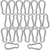 Cozihom M5 1.97 Inch Stainless Steel Carabiner Clips, Spring-Snap Hooks, for Keychains Camping Fishing Hiking Traveling, Set of 20