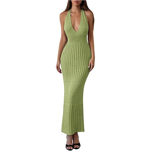 LOUSEA Women's 3D Floral Crochet Maxi Dress Spaghetti Strap Tie Waist Backless Bodycon Knit Beach Long Dress with Floral Applique for Summer Vacation Party Outfits (LS-1003-Apricot,S) at Amazon Women's Clothing store LOUSEA Women's 3D Floral Crochet Maxi Dress Spaghetti Strap Tie Waist Backless Bodycon Knit Beach Long Dress with Floral Applique for Summer Vacation Party Outfits (LS-1003-Apricot,S) at Amazon Women's Clothing store