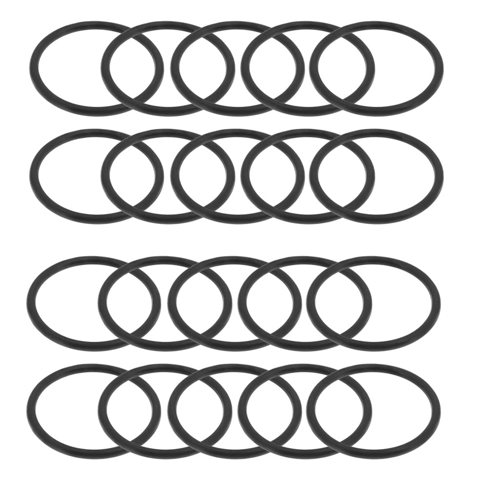 Yuhtech 100 Pcs Silicone O-Ring VMQ Seal Rings Gasket, 28mm OD, 24mm ID, 2mm Width, Black