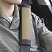 SEG Direct Black and Beige Seat Belt Pads Pack of 2