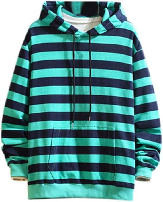 Eldori 原宿風 Tシャツ ファッション メンズ 長袖 ゆったり 夏 パーカー ストライプ 無地 軽い 柔らかい シルエット スポーツ かっこいい おしゃれ ファッション 人気 快適 薄手 トレーナー パーカー 通販 Amazon