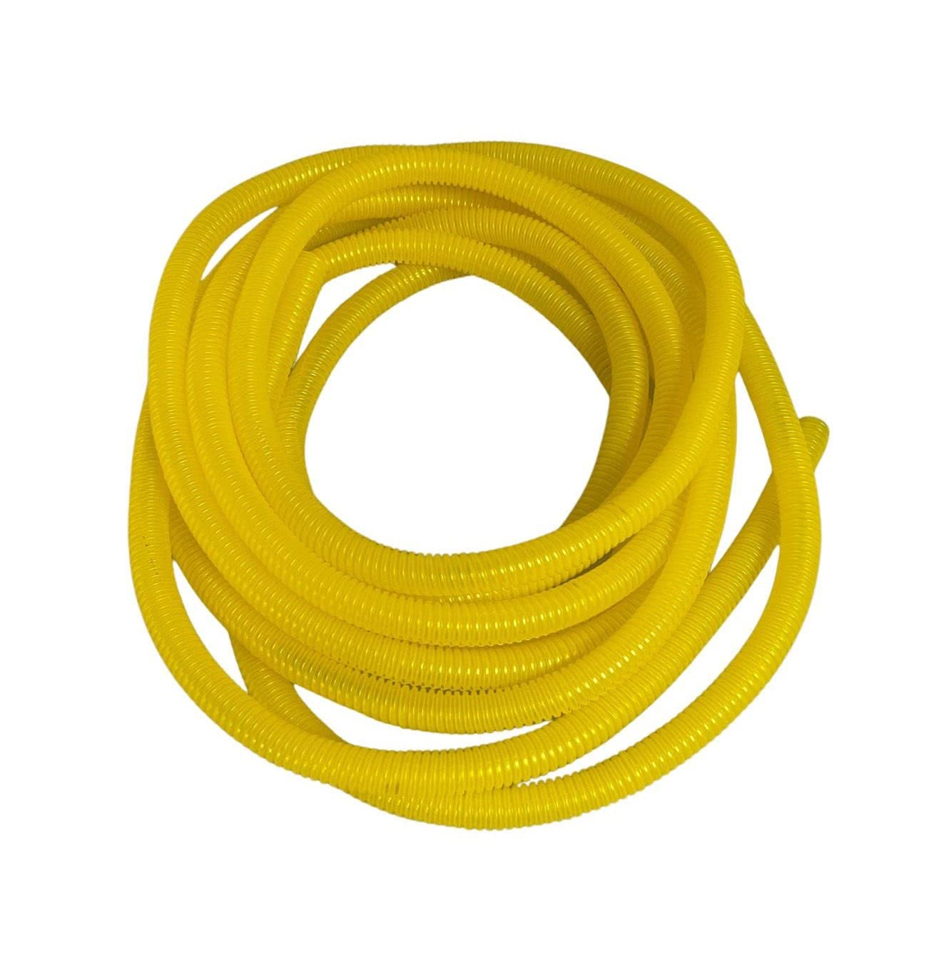 PE Yellow Corrugated Conduit Flexi Pipe Tube Split 10mm - 10m