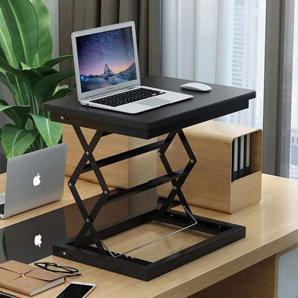 DDAWMPCS Standing Desk Converter Height Adjustable,Portable Computer Workstations Lightweight Sit to Stand Desk Riser Desktop-D 50x37cm(20x15inch)
