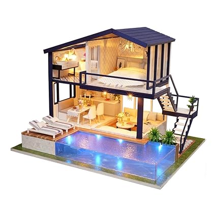 Crazy-Store CUTEROOM DIY Doll House 3D Assemble Wooden Furniture Kid Toy Gift (Time Apartment)