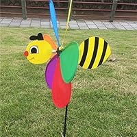 Thobu Garden Tools New Sell 3D Large Animal Bee Windmill Wind Spinner Whirligig Yard Garden Decor