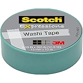 Scotch Expressions Washi Tape, .59" x 393", 1 Roll/Pack, Pastel Blue (C314-BLU2)