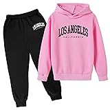 Girls Hoodie and Sweatpants Set 2 Piece Los Angeles