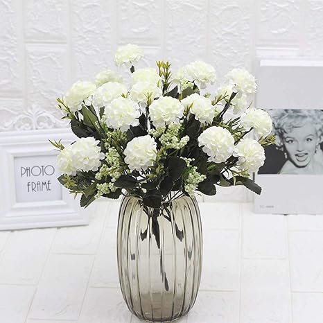 Amazon 3ピース造花 7ヘッドフェイクシルク牡丹ブライダルブーケクリスマスウェディングパーティーホーム用ガーデンパーティー結婚式の装飾 G 造花 オンライン通販