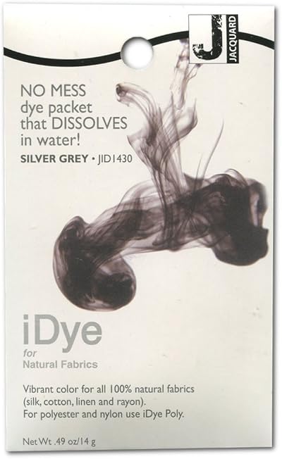 Jacquard iDye Silver Grey Fabric Colourant 14g Natural Fibres