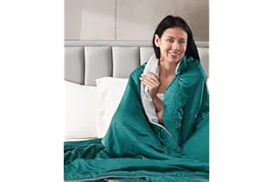 Topblan Cooling Comforter for Hot Sleepers, Summer Blanket Suitable for Night Sweats & Hot Flashes, 90x90 inches, Dark Green