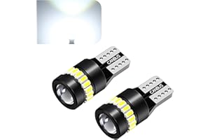 Diamall 2 PCS Car T10 LED Bulbs, 3014 18Smd 3030 Chipset Decoding License Plate Light, Fast Response 6500K Car LED Width Light Side Marker Light Replacement, Universal for Most Cars (White)