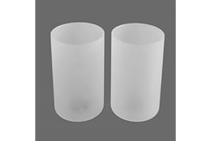 Eumyviv 2 Pack Frosted Glass Lamp Shade, Accessory Glass Fixture Replacement Globe or Lampshade with 1-5/8-Inch Fitter Opening A00019