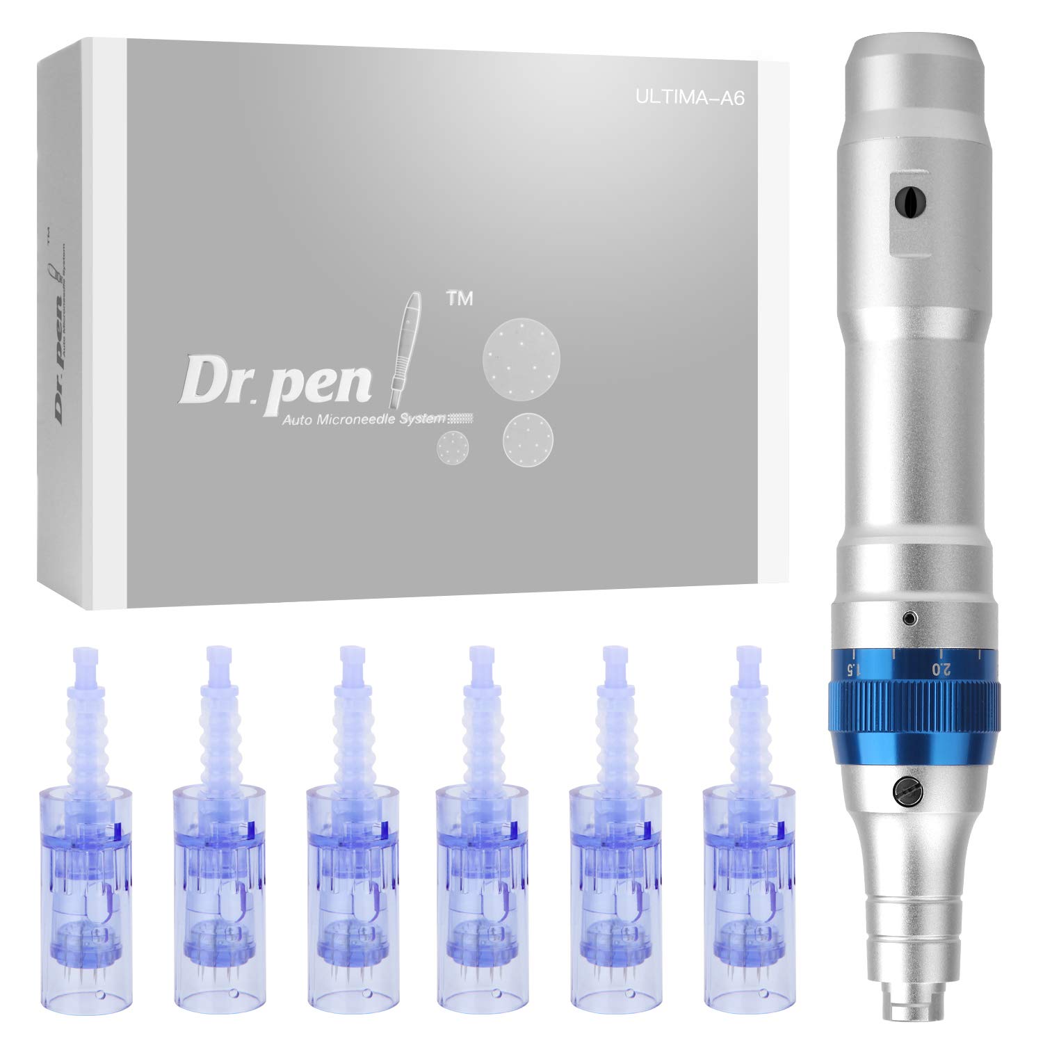 Amazon.com: Dr. Pen Ultima A6 Professional Microneedling Pen Wireless  Electric Skin Care Tools Kit with 6 Pcs 12-Pin Needles: Beauty